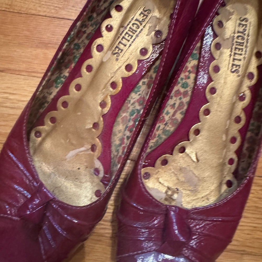 Seychelles Raspberry Peep-Toe Heels - Picture 7 of 8